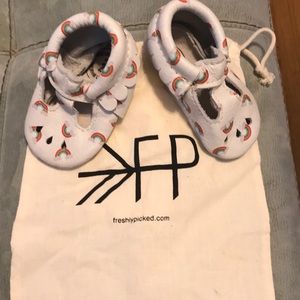 Freshly Picked Rainbow Glitter bottom infant sz 2